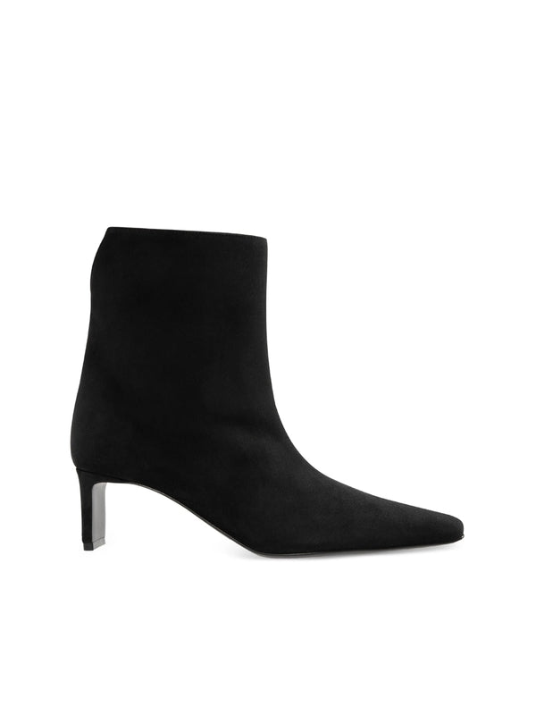 Khaite Black Ankle Boots