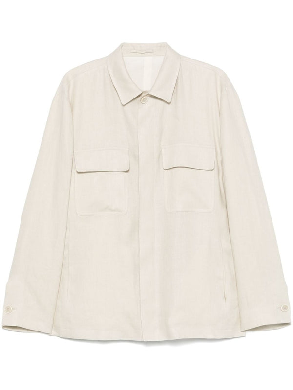Chest Flap Pocket Linen Shirt