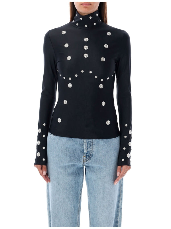 coperni - Button Detail High Neck Long Sleeve
  Top - Jente
