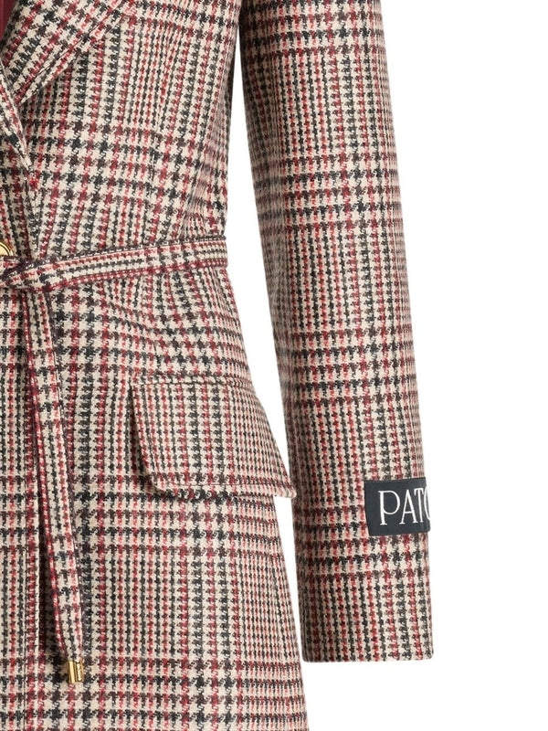 Patou Multicolor Checked Coats