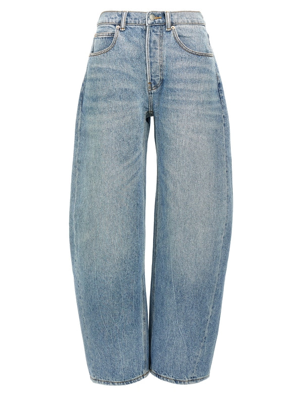 Wide Round
  Denim Pants