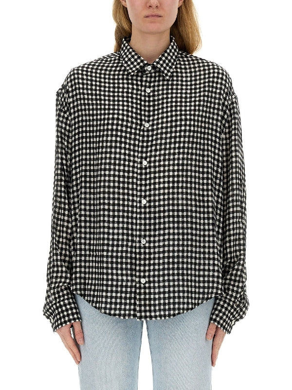 Back Heart Logo Check Pattern Shirt