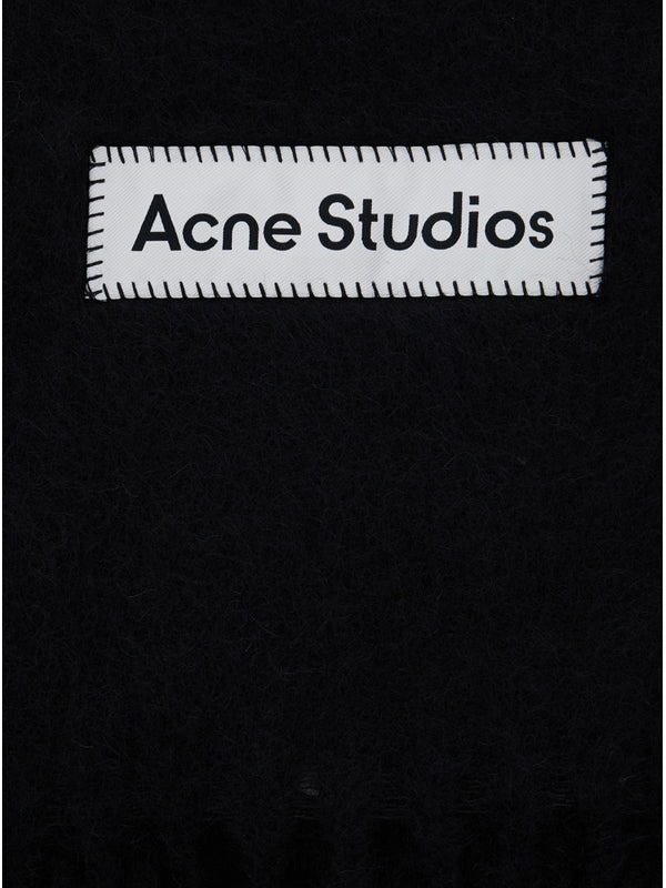 Acne Studios Black Wool Mufflers