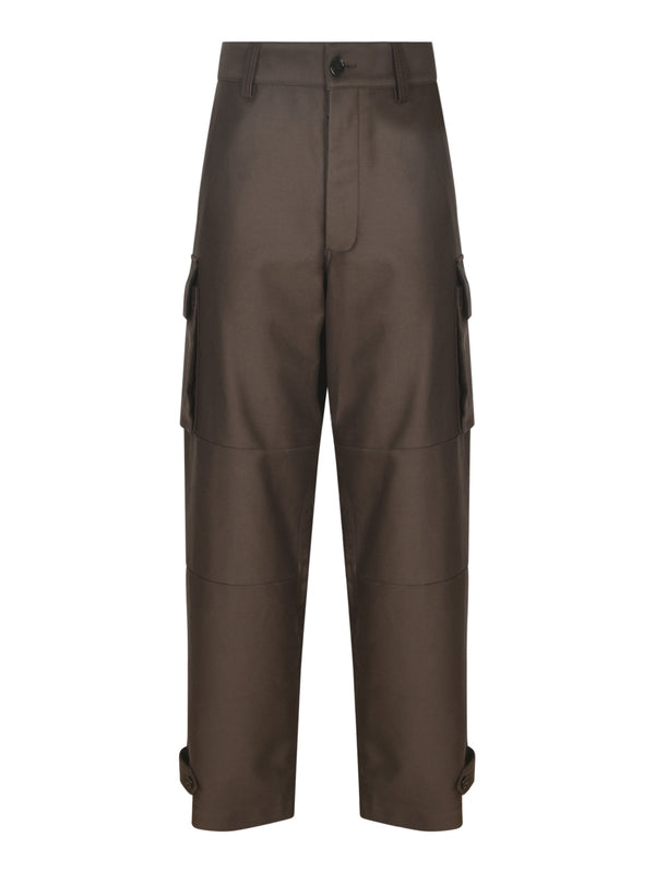 Wide Cotton Cargo Pants