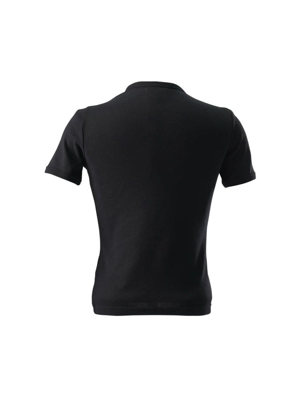 徽标刺绣短袖 T 恤