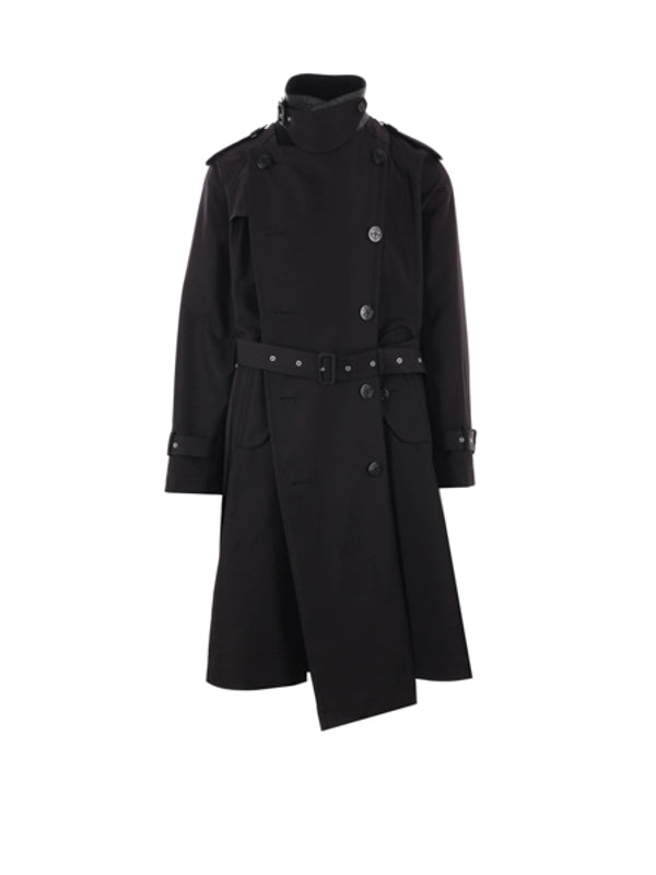 Wool Panel Trench Coat