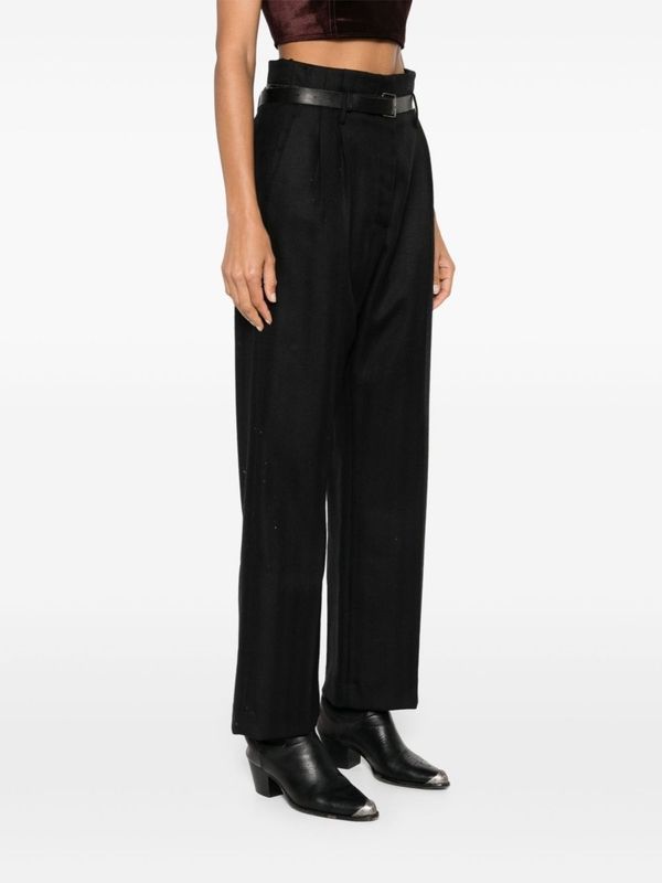 Belt Pleated Pants