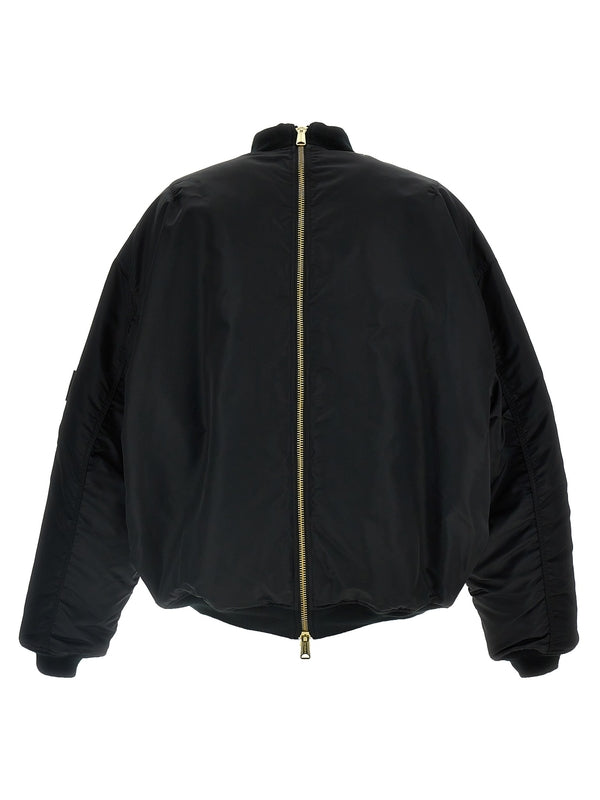 Reversible
  Back Zipper Bomber Jacket