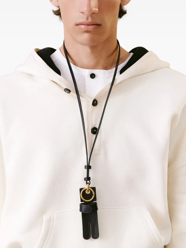 Amico Logo Detail Leather Keyring