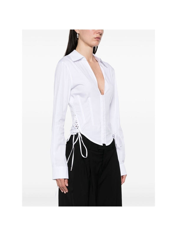 Lace Corset Cotton Shirt