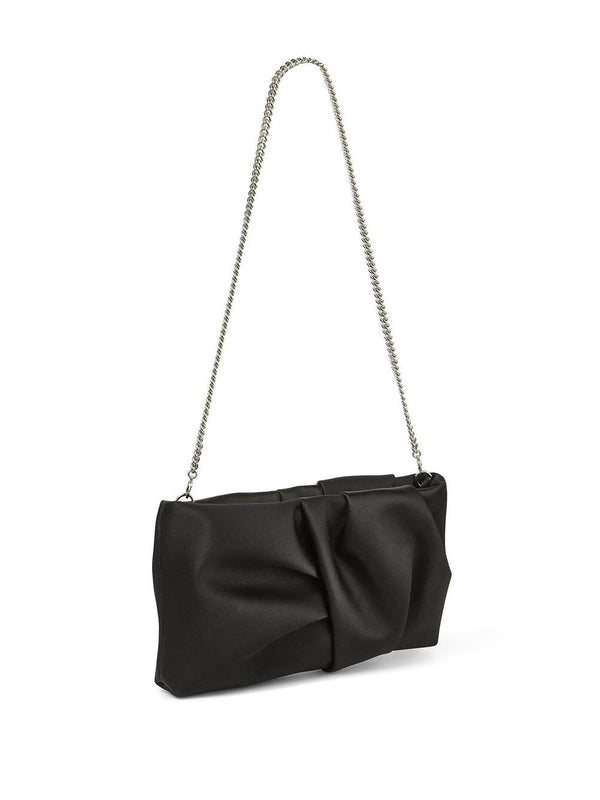 Bonny Satin Draped Chain Shoulder Bag