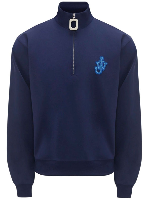 Anchor Logo Half Zip Polo
  Shirt