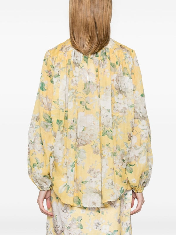 Acacia Flower Printing
  Blouse