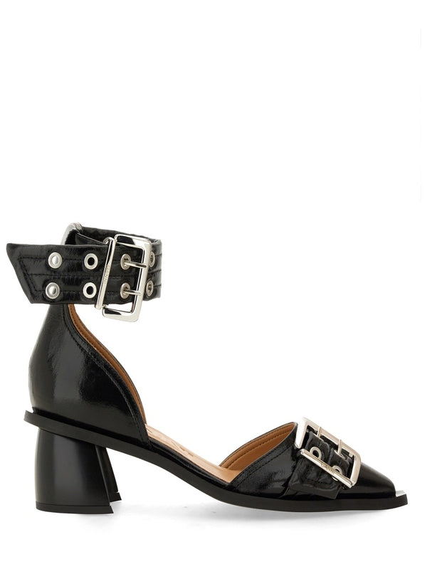 Buckle Open-cut Pumps