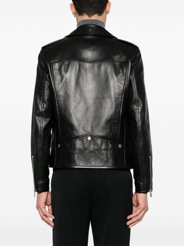 Motorcycle Leather Biker Jacket