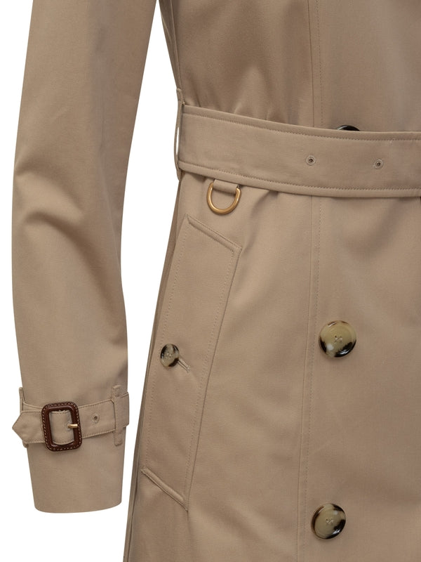 Belted Double Cotton Trench Coat