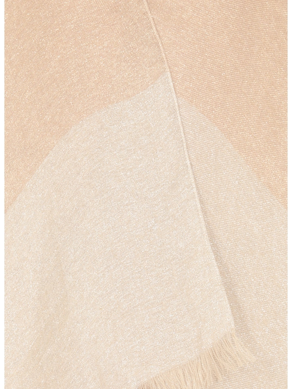 Fringe Detail Linen Blend Cape