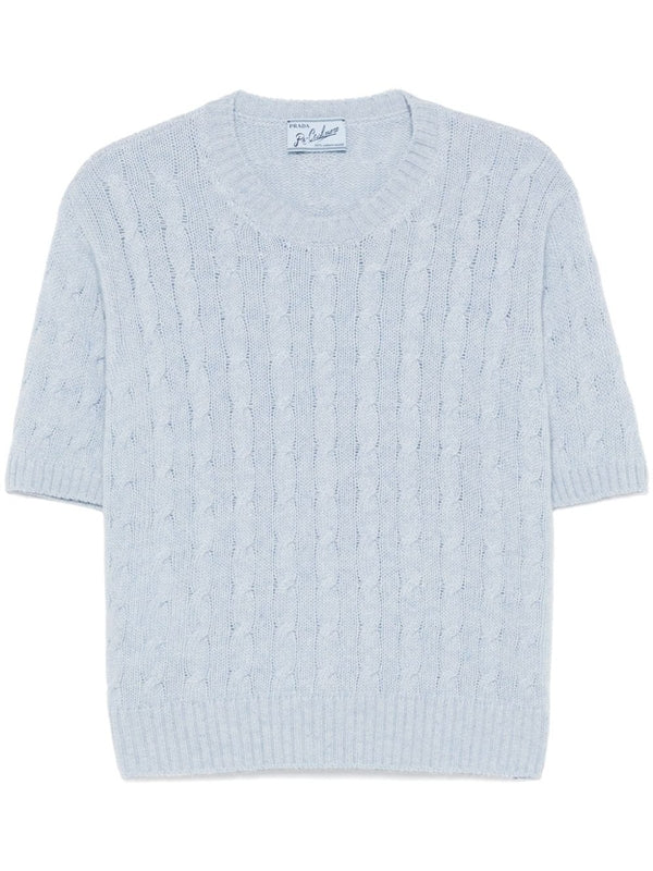 Back Triangle Logo Cashmere
  Short Sleeve Knit