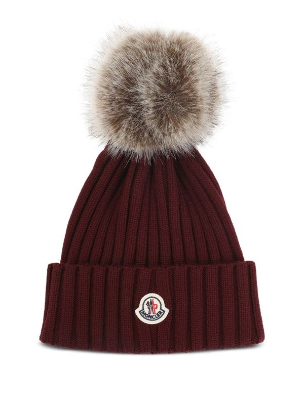 Stone Island Logo Patch Pom-Pom Beanie