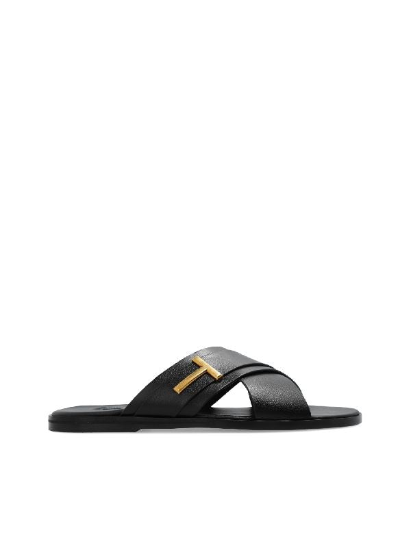 T Flake Cross Band Leather
  Sandal