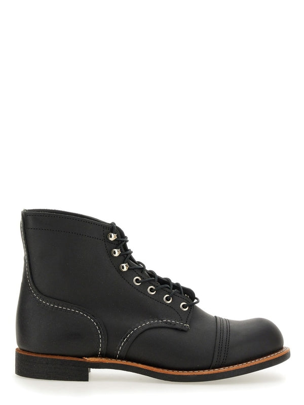 Red Wing Black Lace-Up Boots