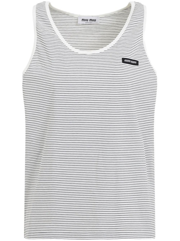 Chest Logo Patch Cotton Sleeveless