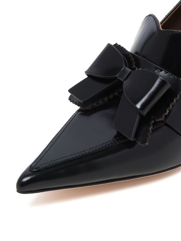 Bow Detail Leather Pumps