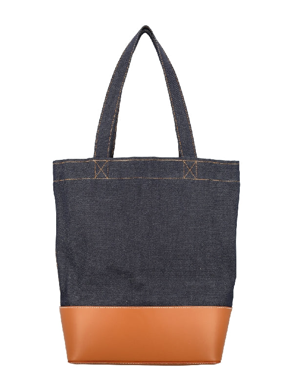 Axel Logo Printed Denim Tote Bag