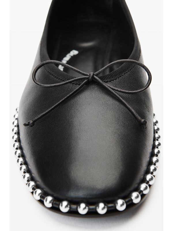 Lina Studded Leather Flat Shoes
