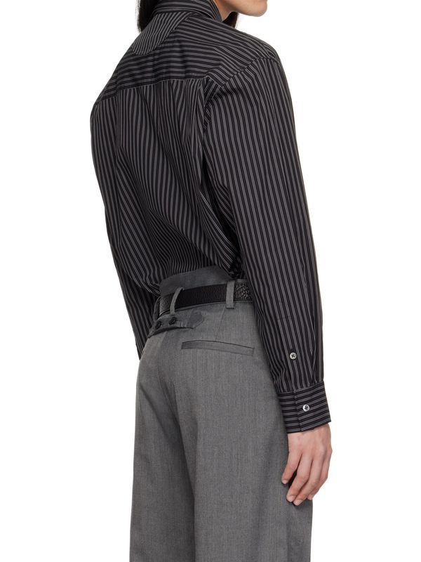 Logo Embroidered Stripe Shirt