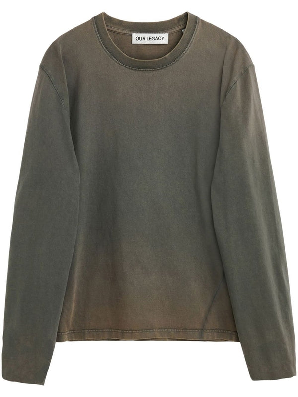 Antique Coating Band Long Sleeve Top