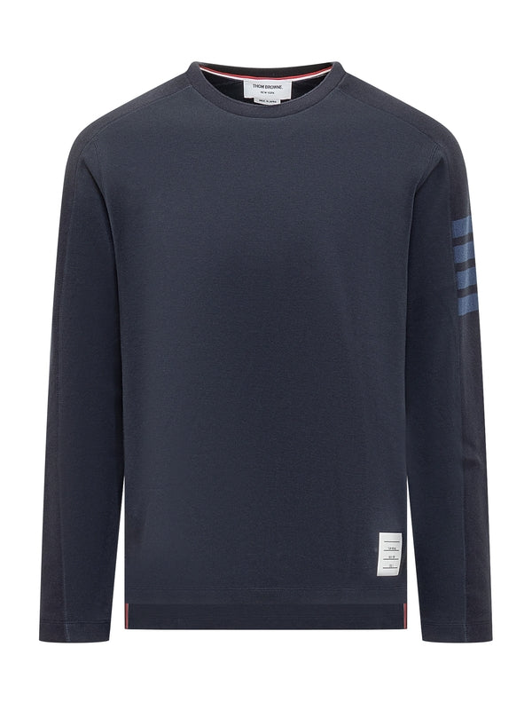 4-Bar Cotton Long Sleeve Top