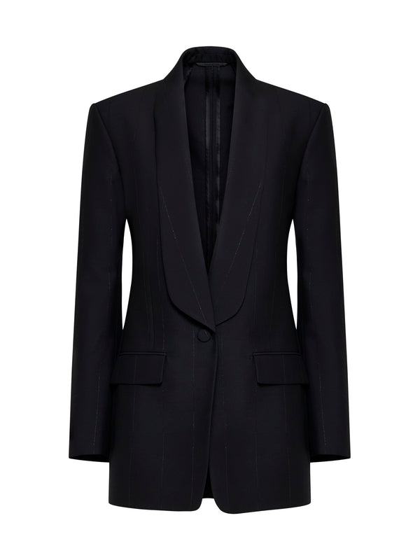 Stripe Single Wool Jacket