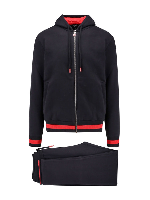 Cotton Hood Zip-Up Track Set-Up Suit