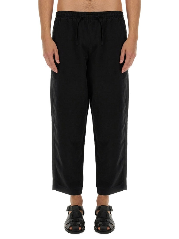 Drawstring Linen Blend Pants