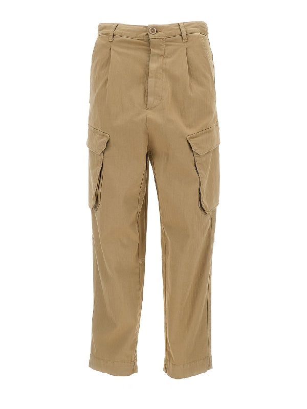 Tapered Cotton Cargo Pants