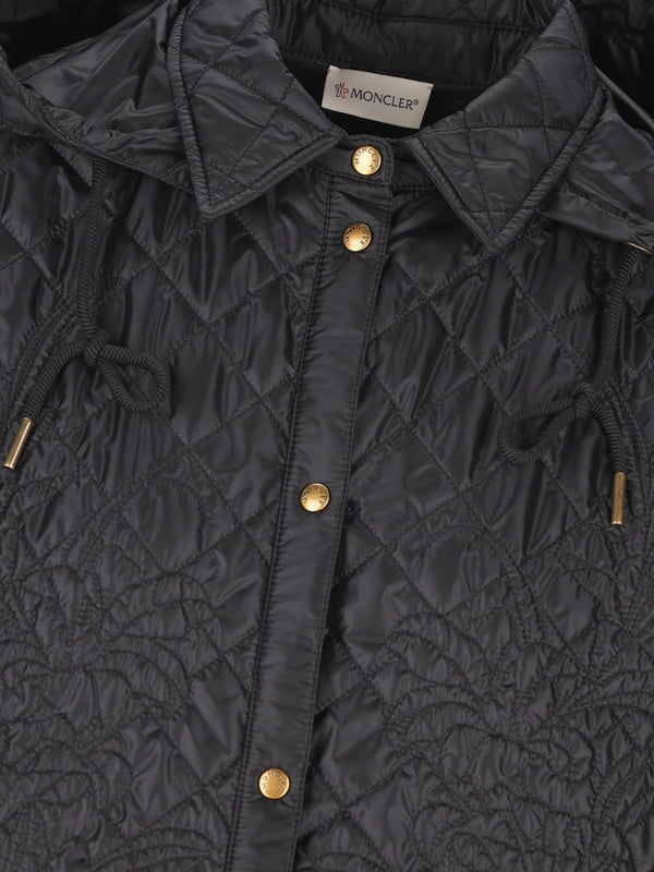 Quilted Hood Nylon Jacket