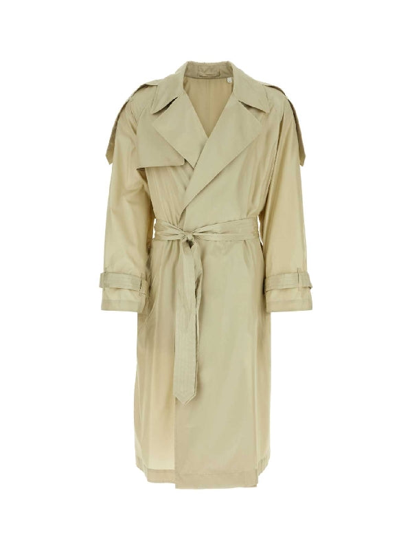 Long Silk Trench Coat