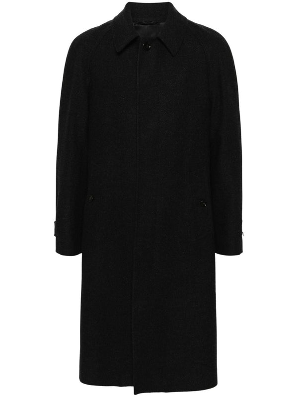 Black Wool Single Coat