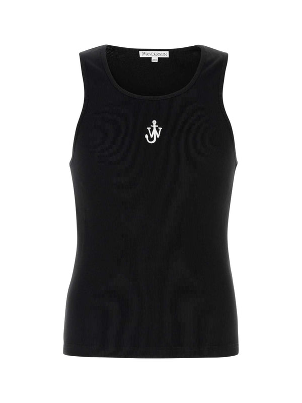 Anchor Logo Embroidered Cotton Tank Top