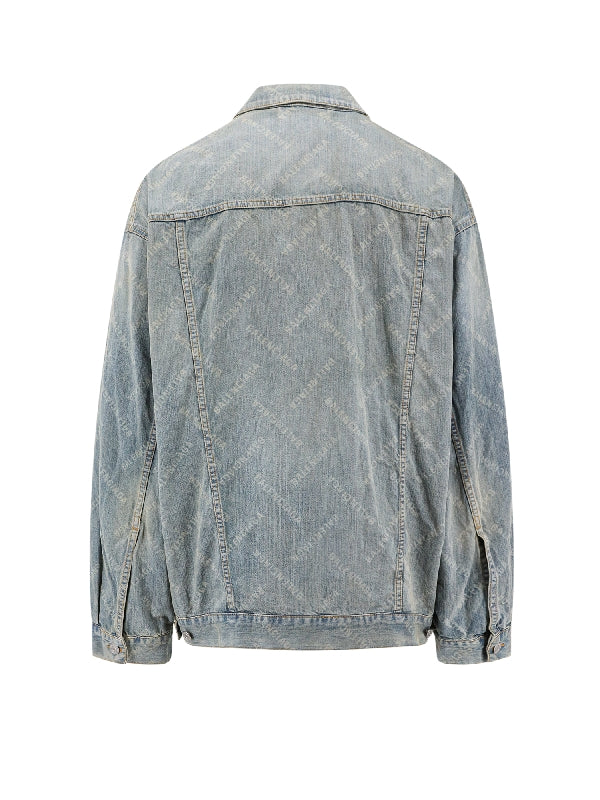 Bal Diagonal Logo Denim Jacket