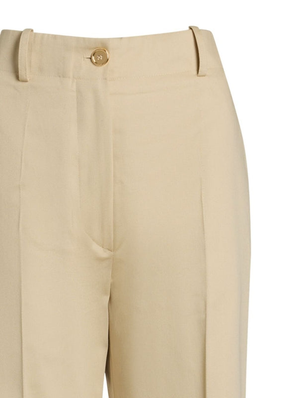 Beige Cotton Pants