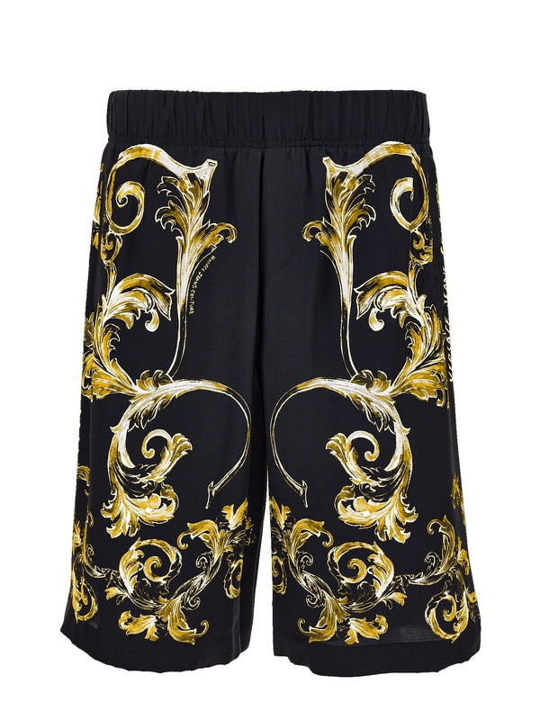 Baroque Pattern Rayon Shorts