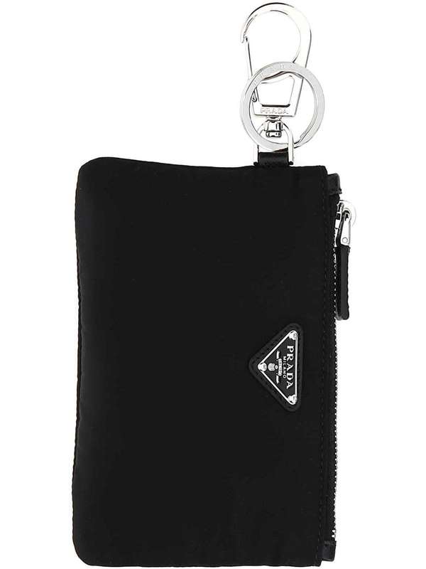 Triangle Logo Black Pouch Keyring