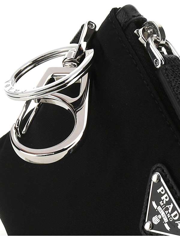 Triangle Logo Black Pouch Keyring