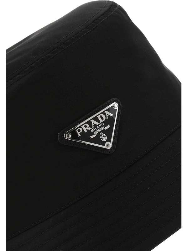 Triangle Logo Black Re-Nylon Bucket Hat