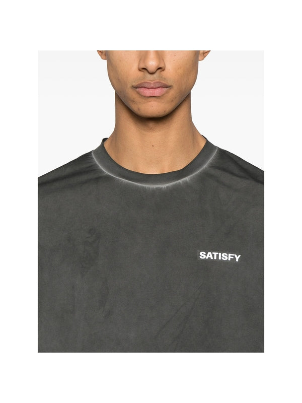 Logo Print Vintage Washed Short Sleeve T-shirt