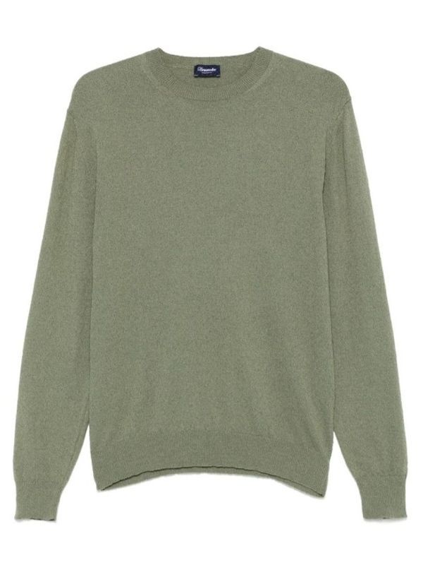 Crewneck Cotton Blend Knit