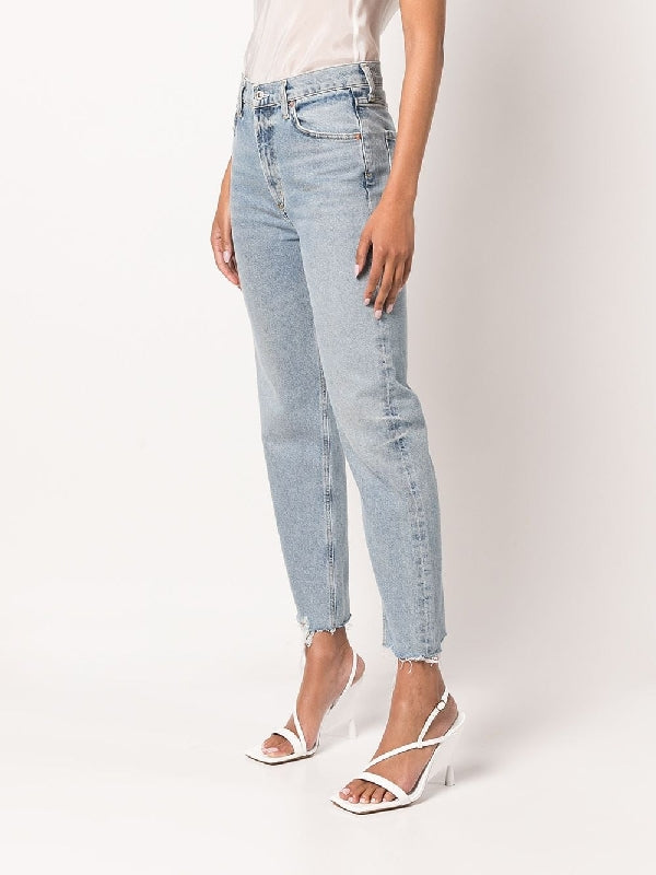 Daphne Low-Cut Hem Denim Pants