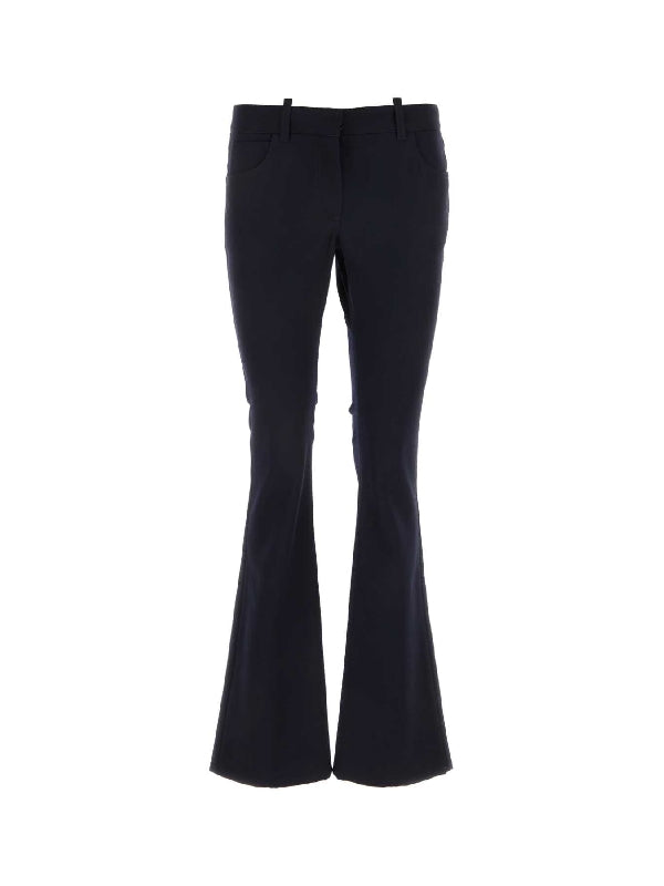 Virgin Wool Flare Hem Pants